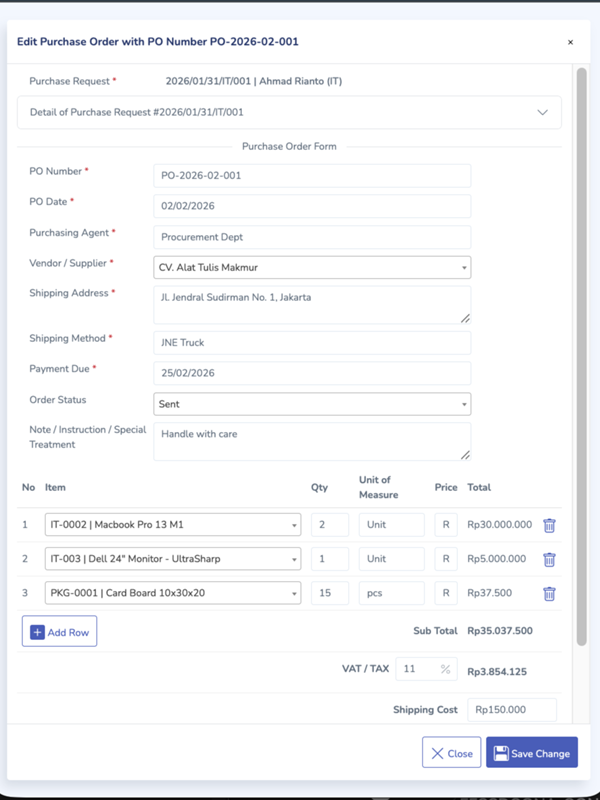 P2p - request entry