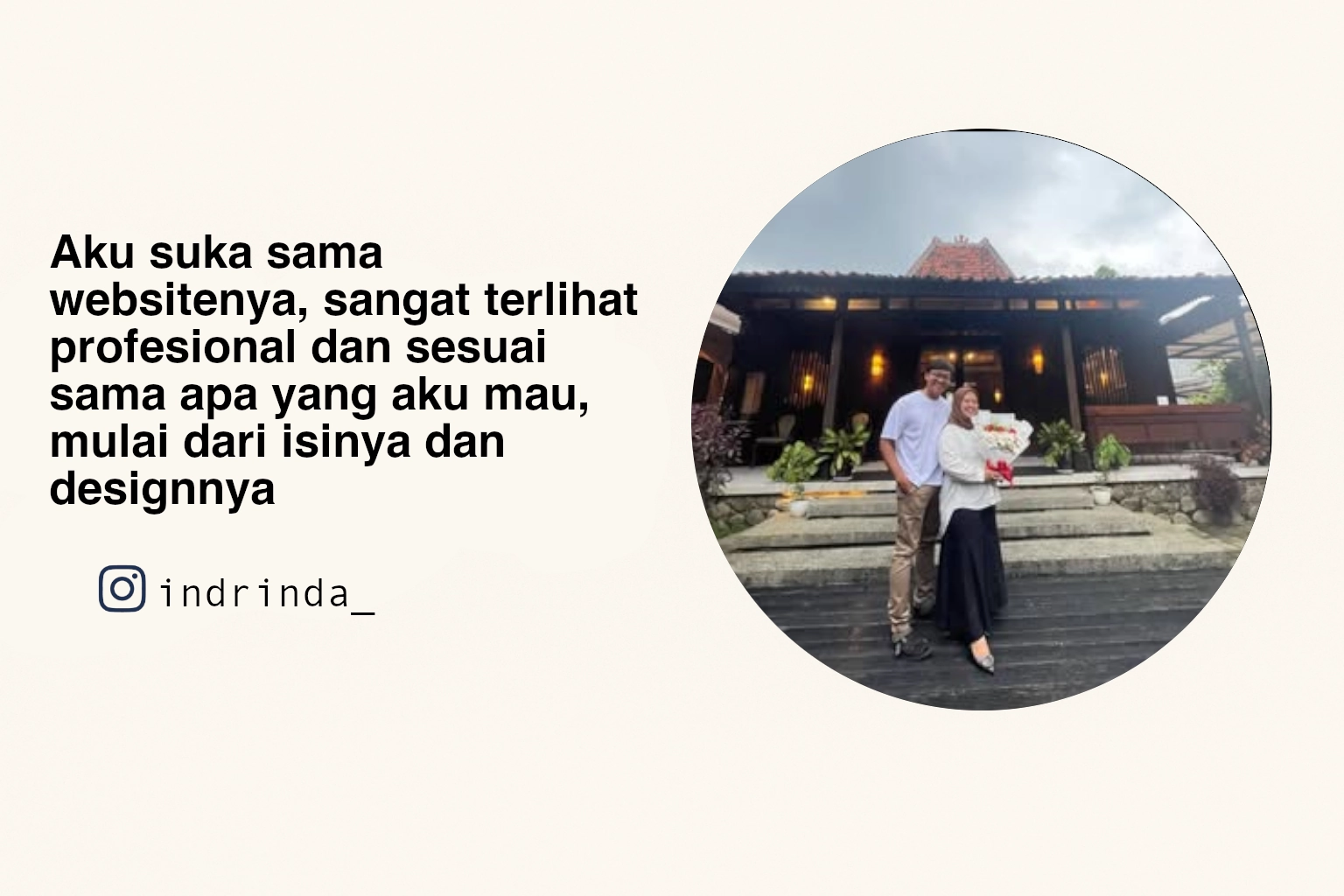 Aku suka sama websitenya, sangat terlihat profesional dan sesuai sama apa yang aku mau, mulai dari isinya dan designnya