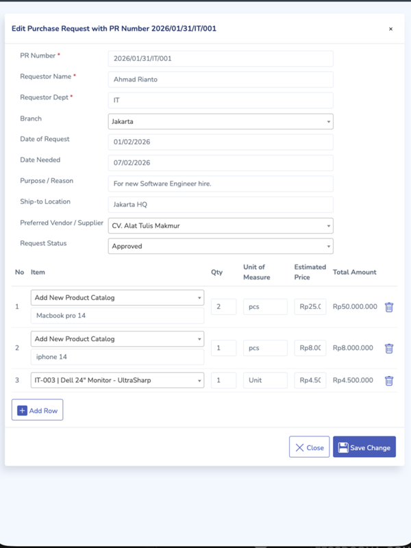P2p - order entry