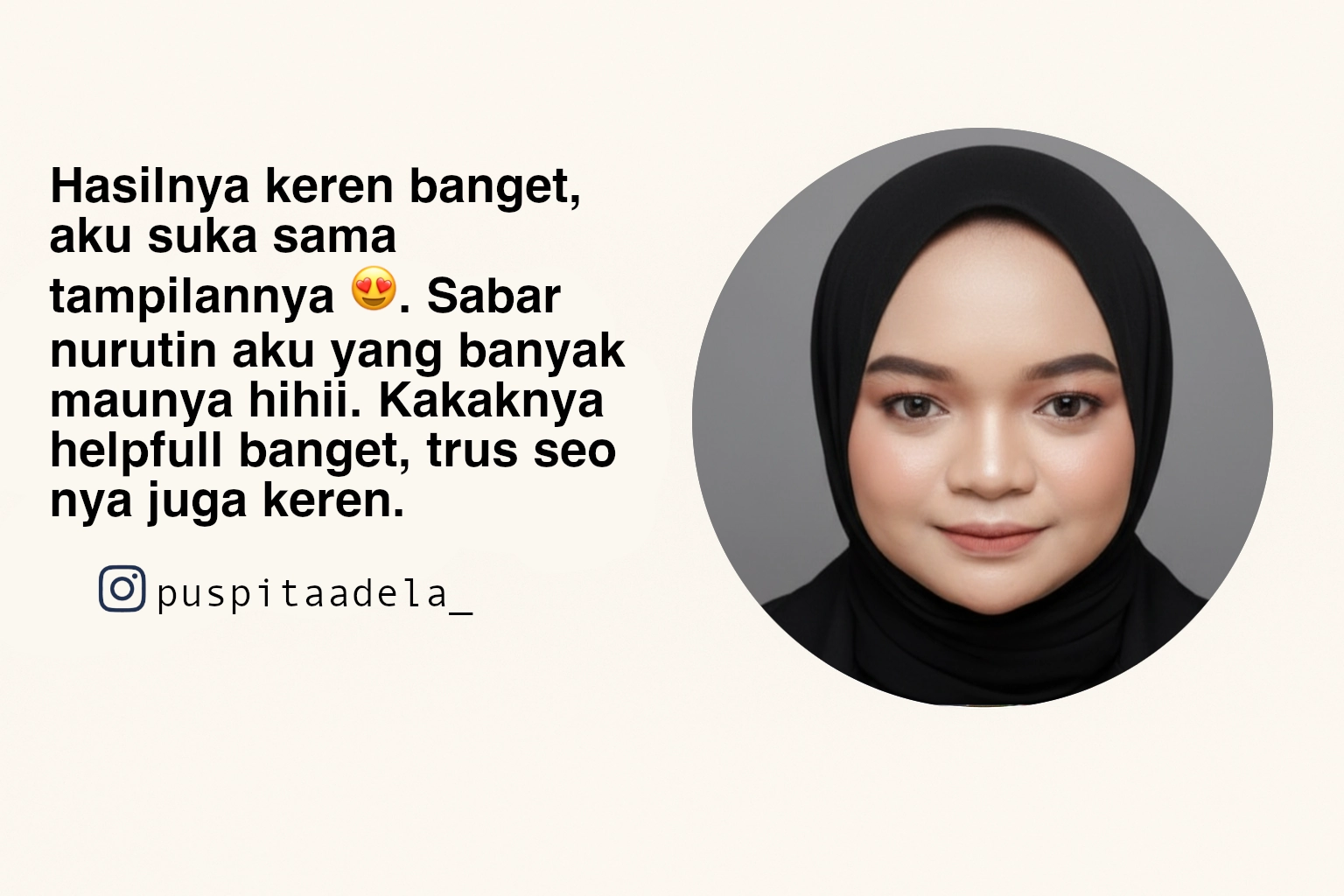 Hasilnya keren banget, aku suka sama tampilannya. Sabar nurutin aku yang banyak maunya hihii. Kakaknya helpfull banget, trus seo nya juga keren.