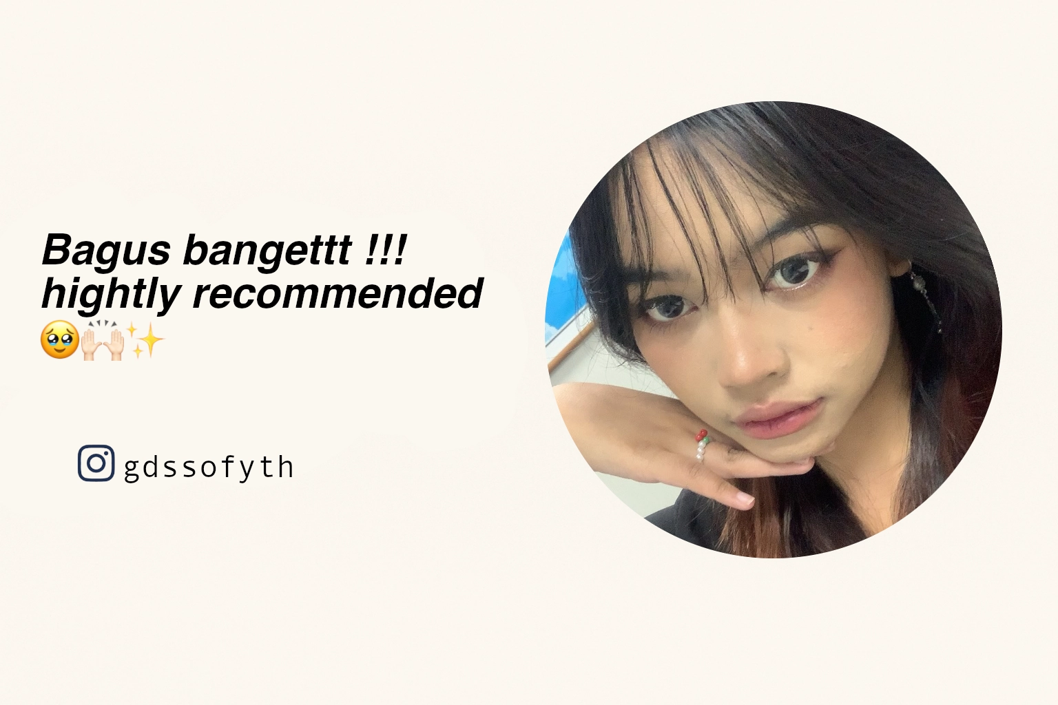 Bagus bangettt !!! hightly recommended 🥹🙌🏻✨  