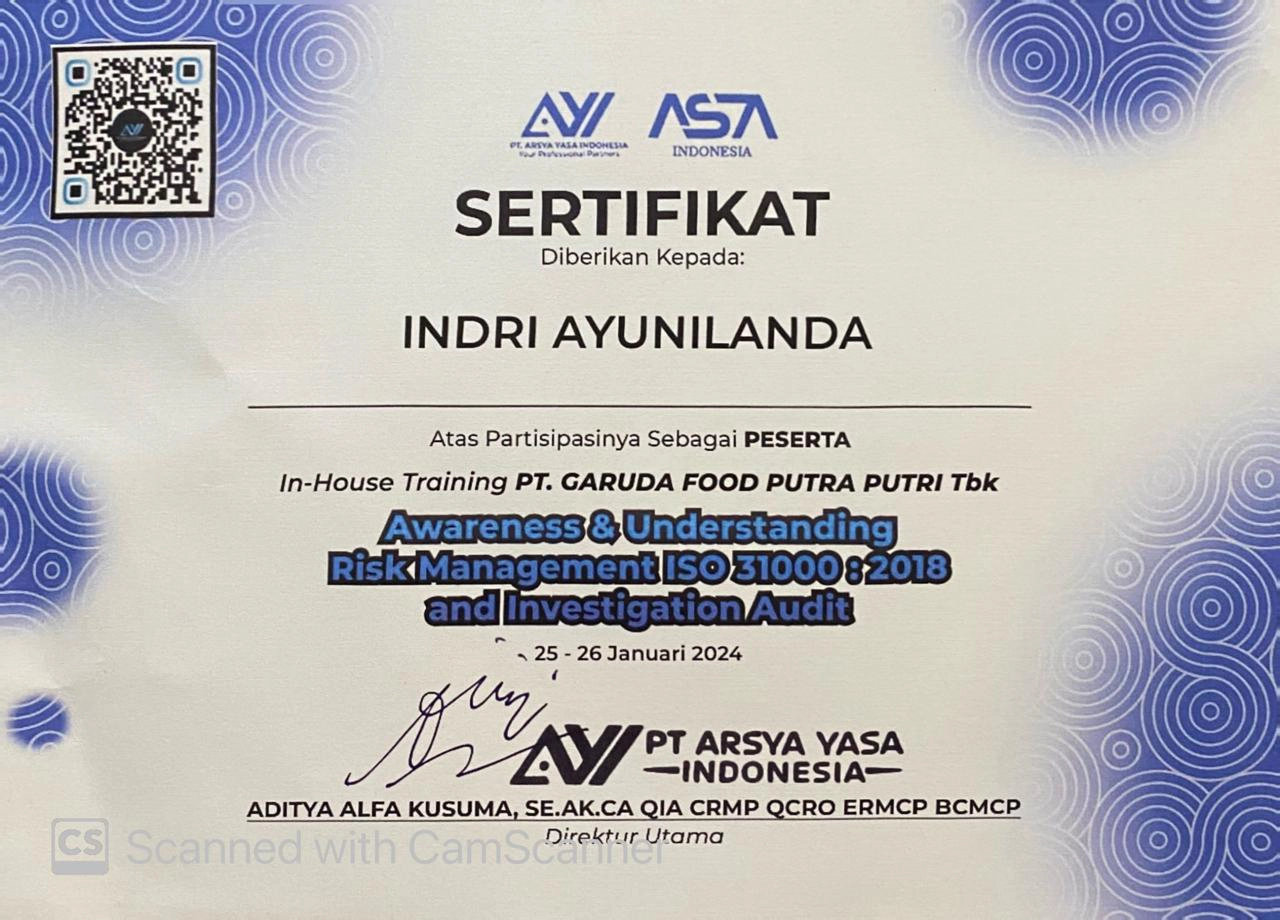 Audit Investigasi & Awareness Undestanding Risk Management ISO 31000;2018